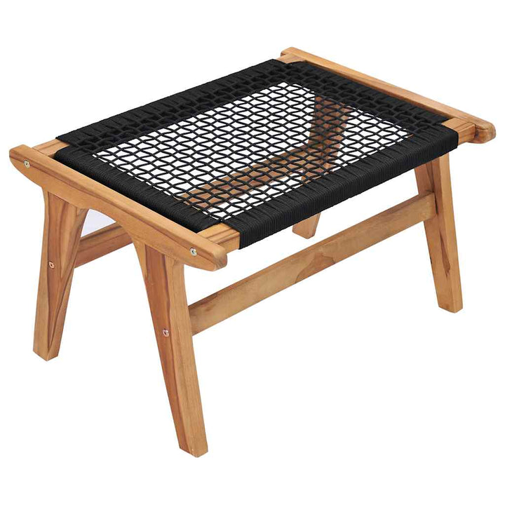 Chaise longue avec repose pieds teck massif