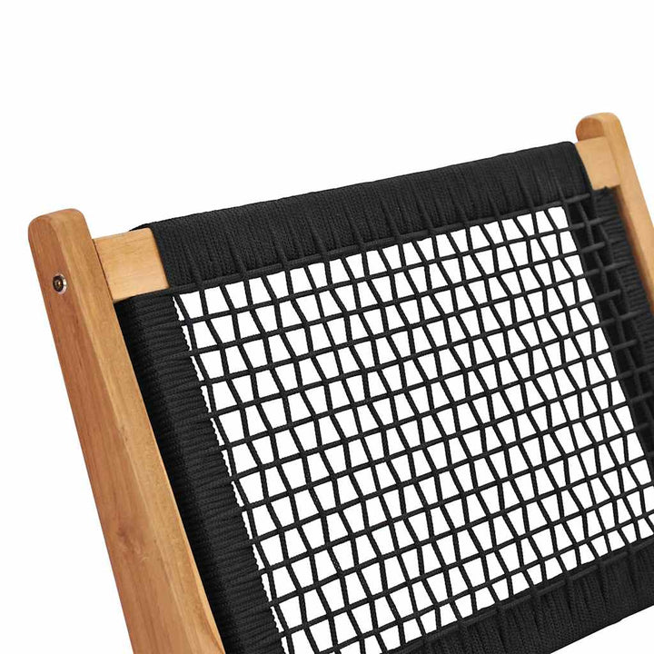 Chaise longue avec repose pieds teck massif