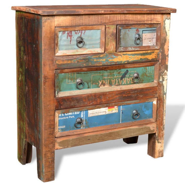 Commode en bois massif de récupération