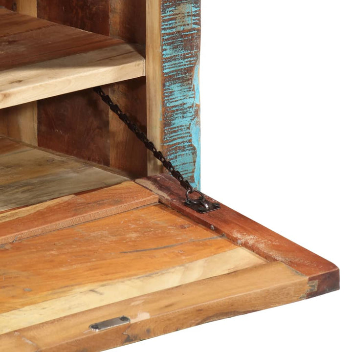 Banc de rangement à chaussures en bois de récupération