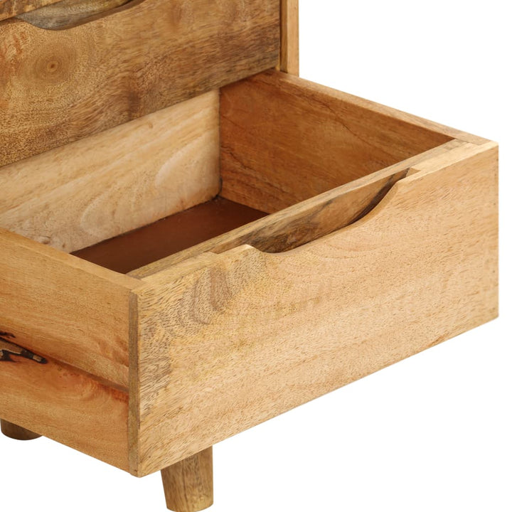 Table de chevet en bois de manguier massif