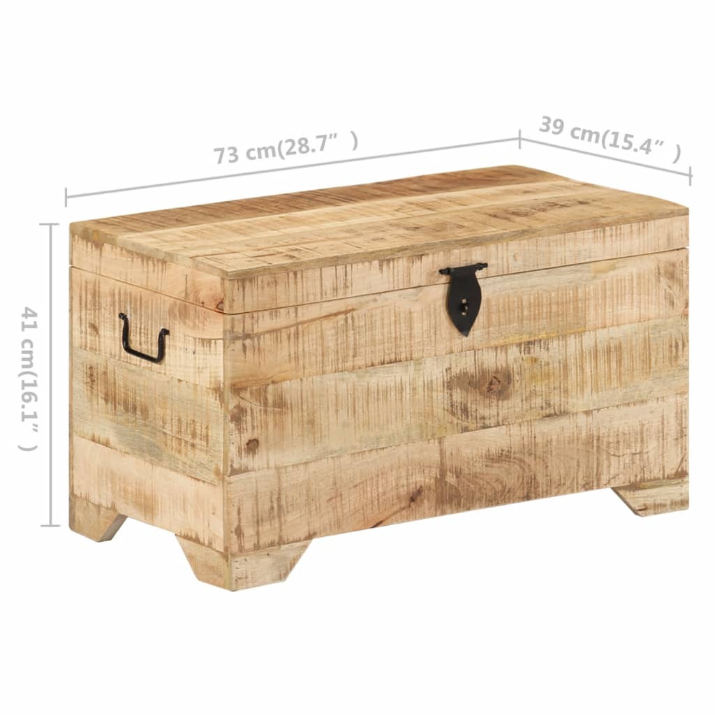 Coffre en bois de manguier massif