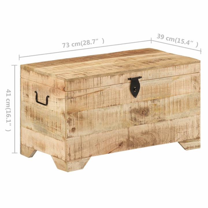 Coffre en bois de manguier massif