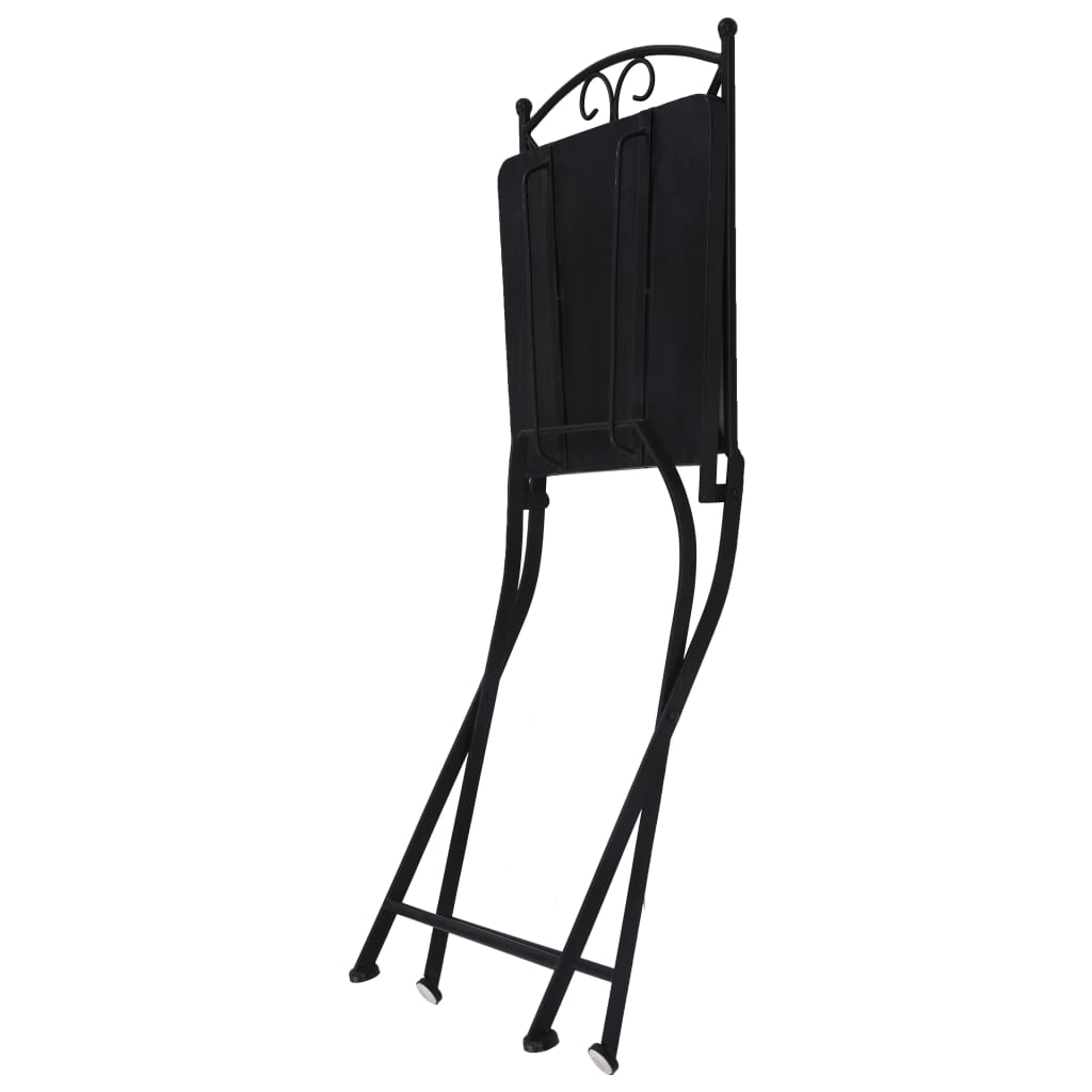 Chaises de bistrot mosaïque 2 pcs