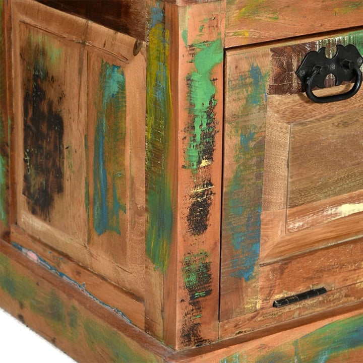 Banc de rangement à chaussures en bois de récupération