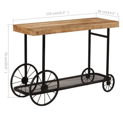 Console en bois de manguier massif