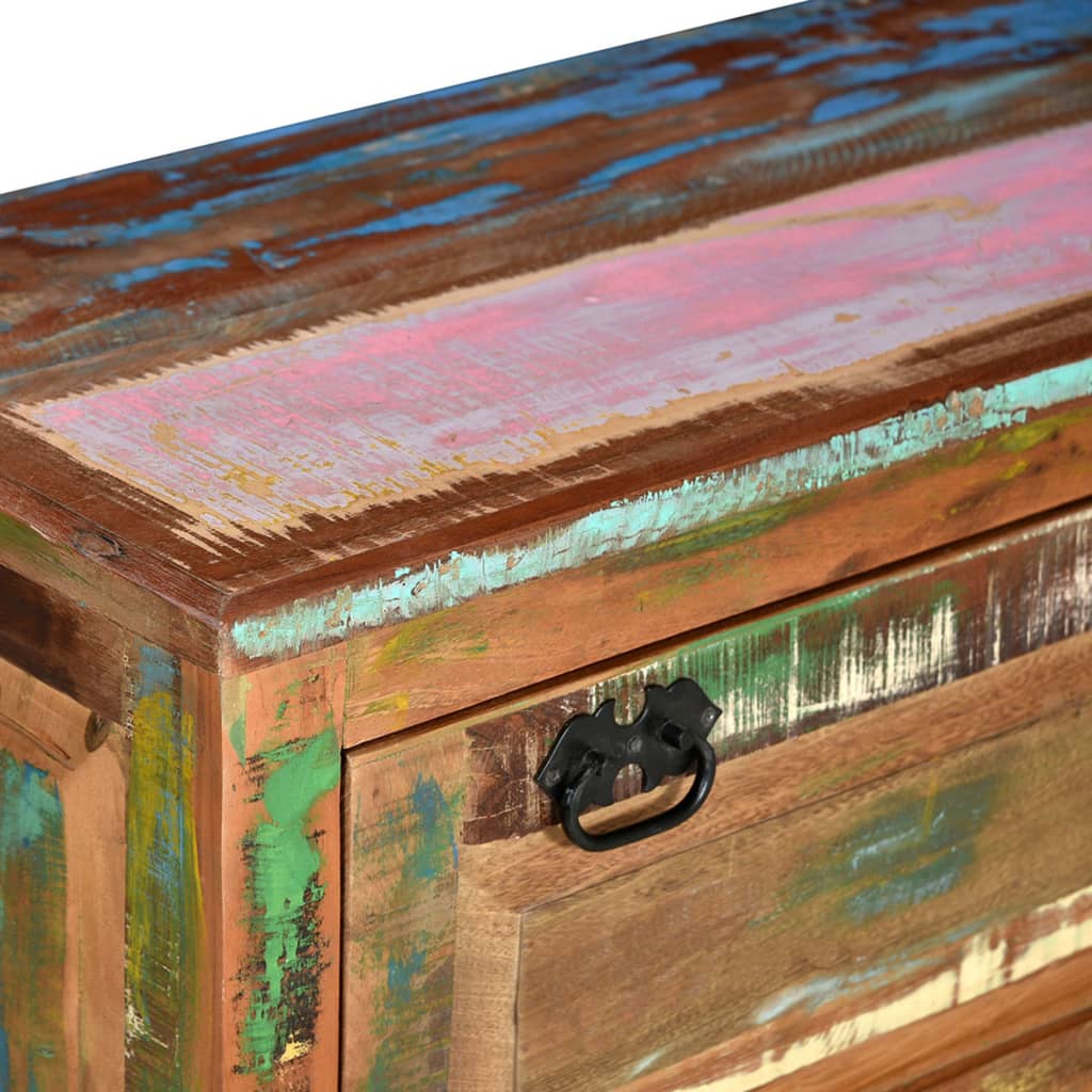 Banc de rangement à chaussures en bois de récupération