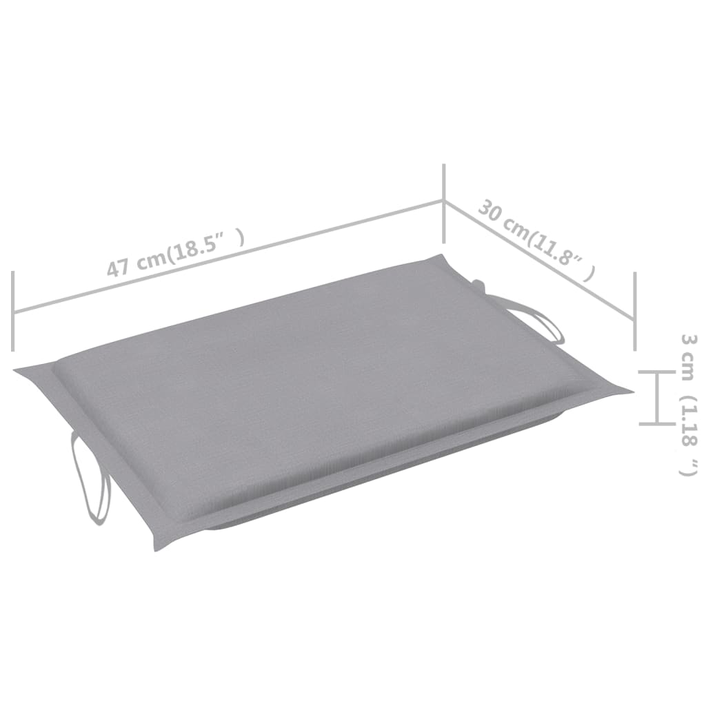Chaise longue à bascule avec coussin en bois de teck