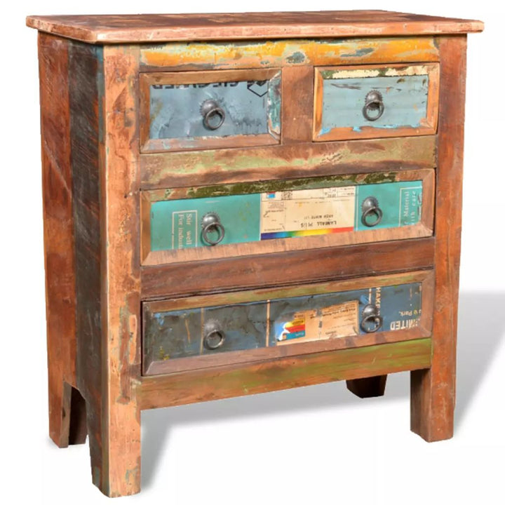 Commode en bois massif de récupération