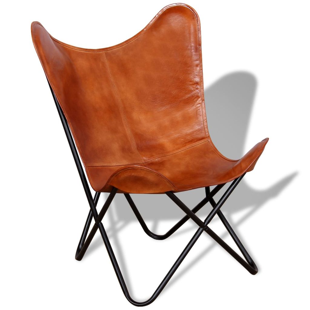 Fauteuil papillon en cuir