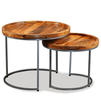 Tables basses en bois de manguier