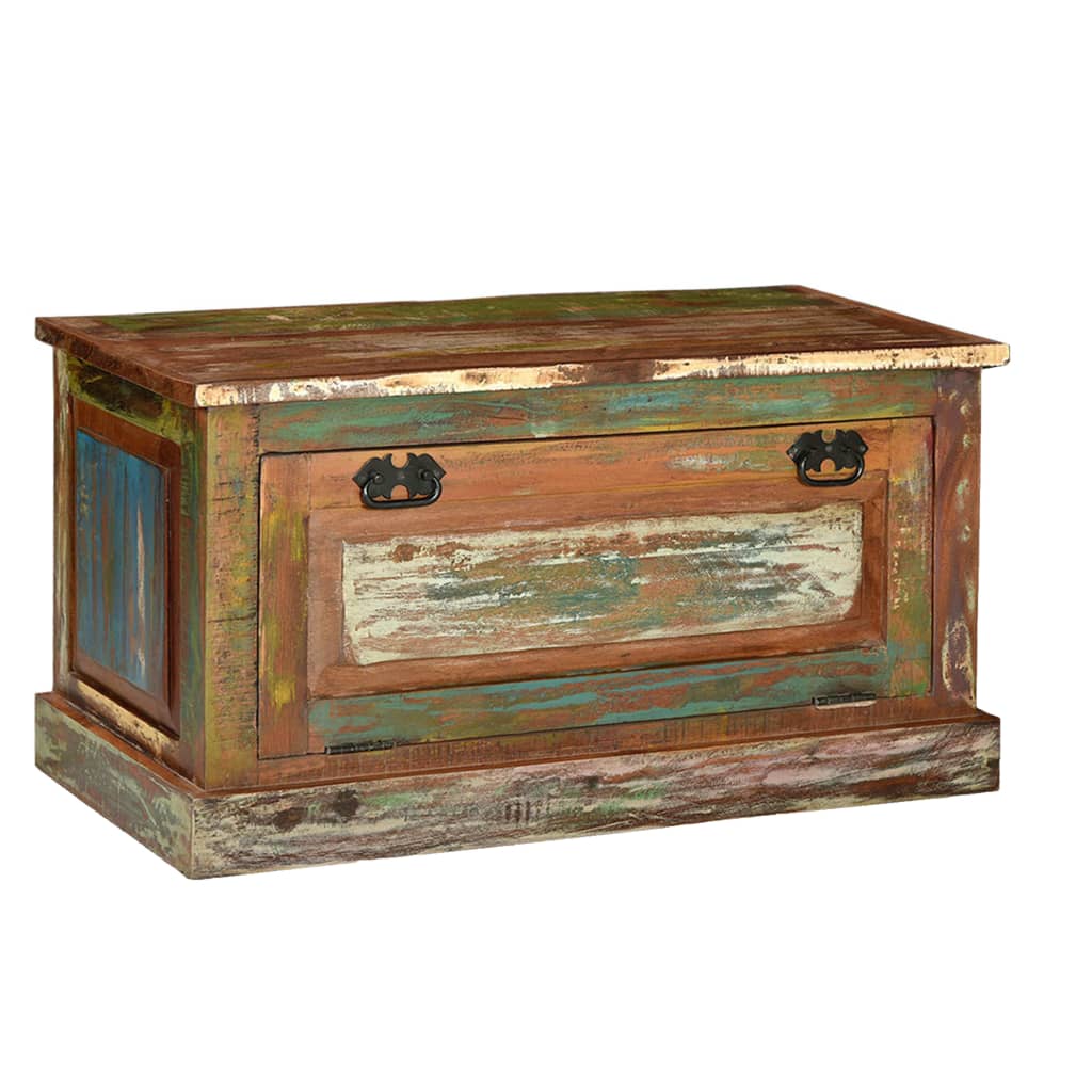 Banc de rangement à chaussures en bois de récupération