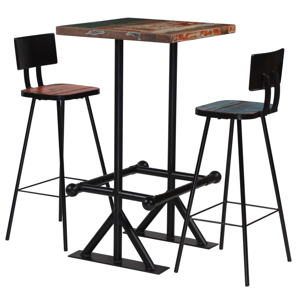 Table de bar + 2 chaises