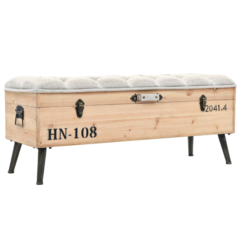 Banc de rangement en bois et MDF
