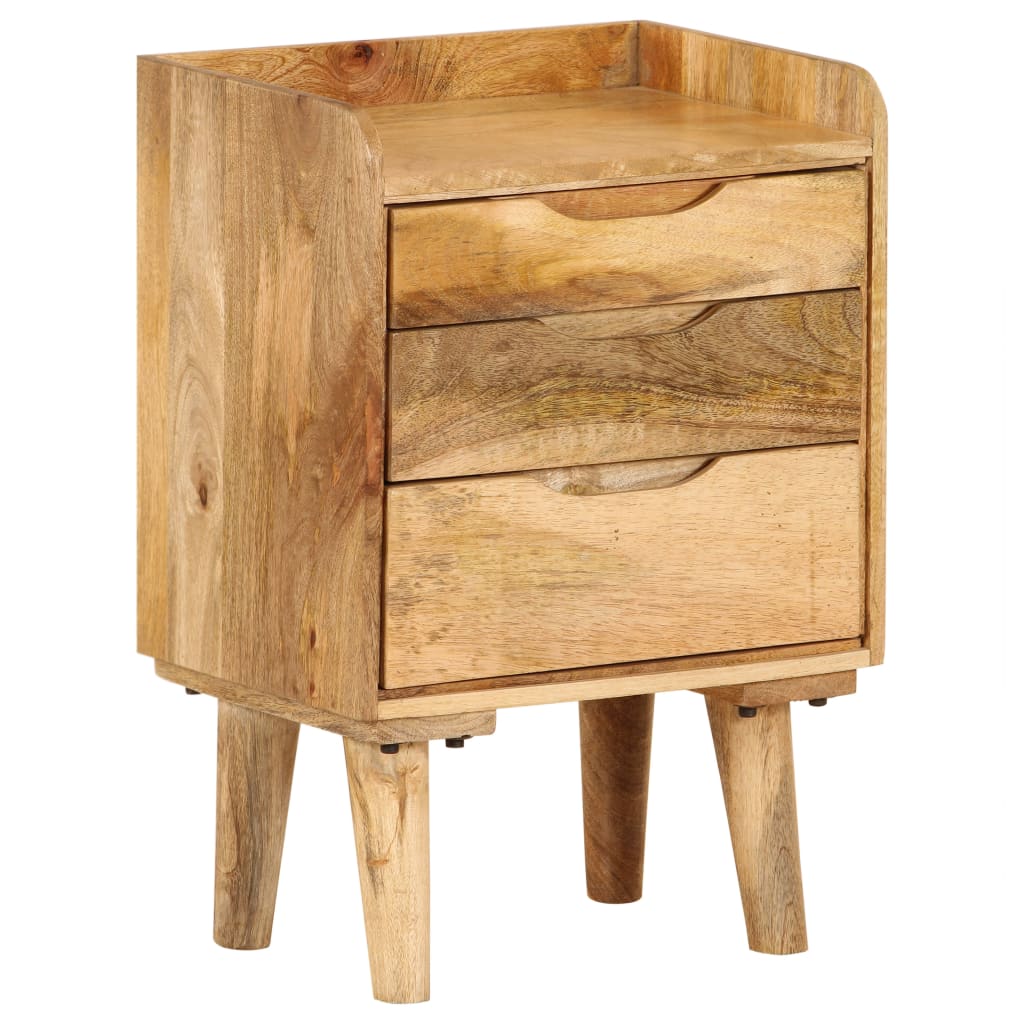 Table de chevet en bois de manguier massif