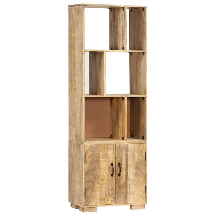 Bibliothèque en bois de manguier brut