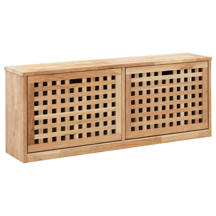Banc de rangement de chaussures en bois de noyer massif
