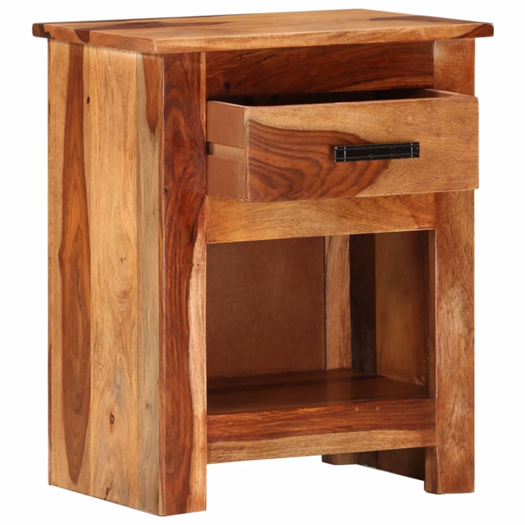 Table de chevet en bois de Sesham massif