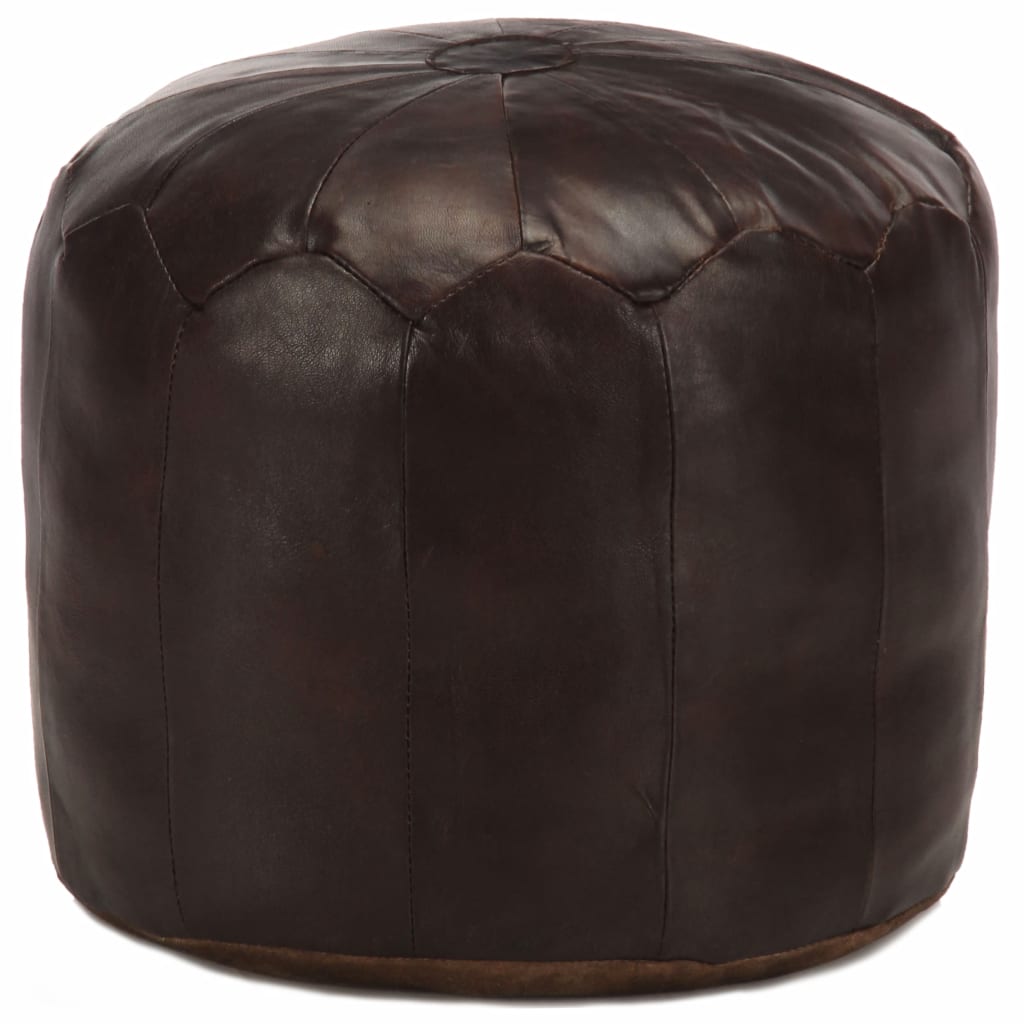Pouf en cuir
