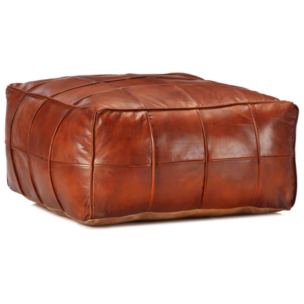 Pouf en cuir