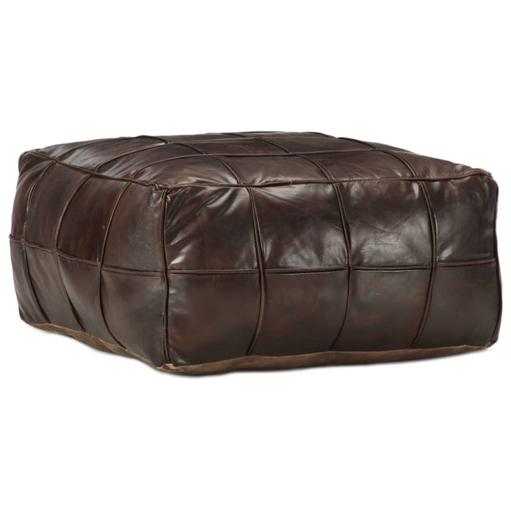 Pouf en cuir de chèvre