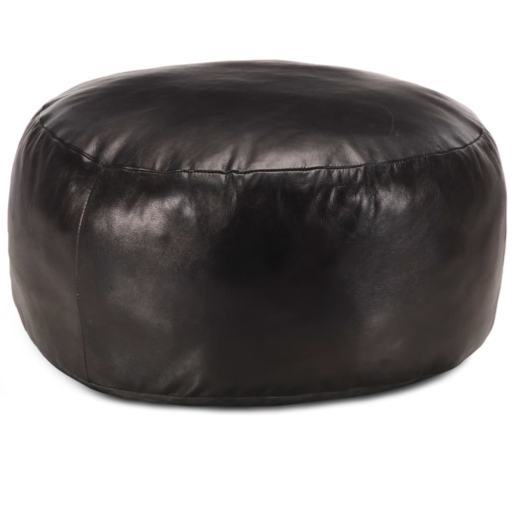 Pouf en cuir de chèvre