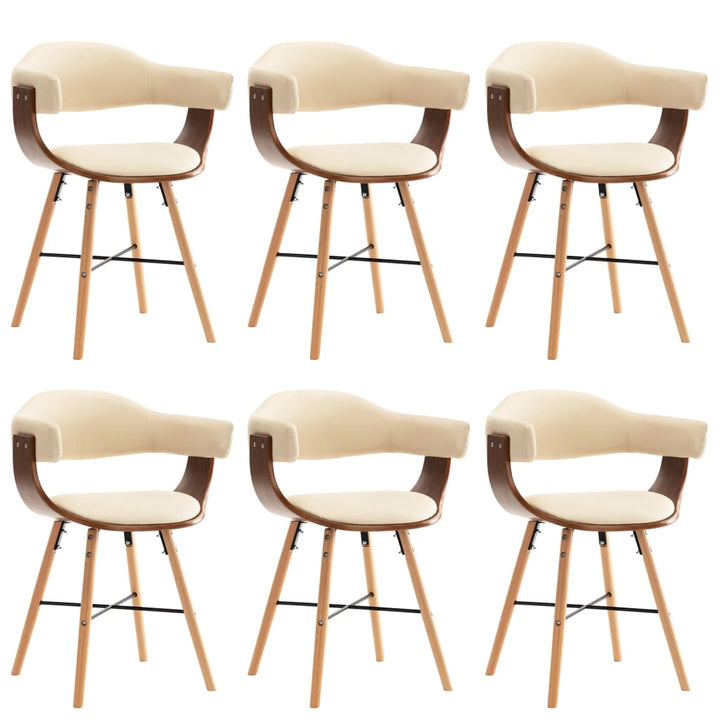 Chaises en simili cuir et bois courbé