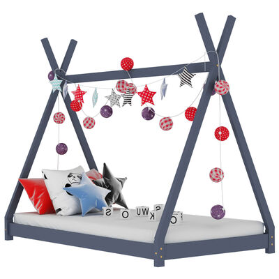 Lit tipi pin massif