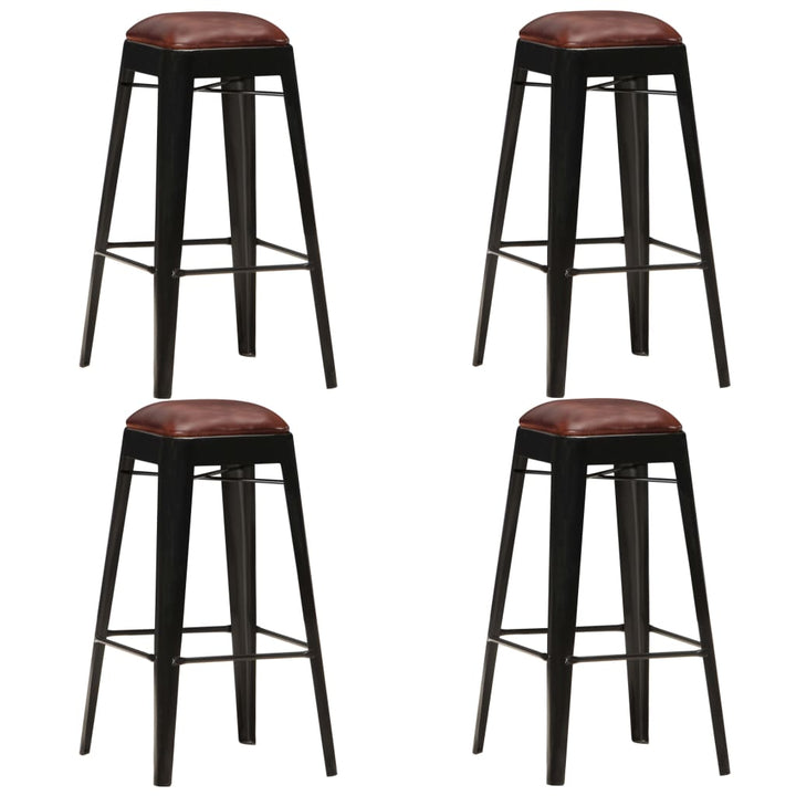 Tabourets de bar 4 pcs en Cuir