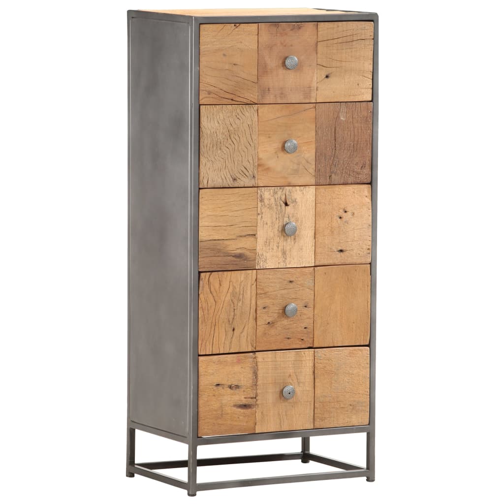 Commode en bois de récupération massif