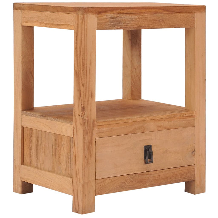 Table de chevet en bois de teck solide