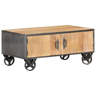 Table basse en bois de récupération massif