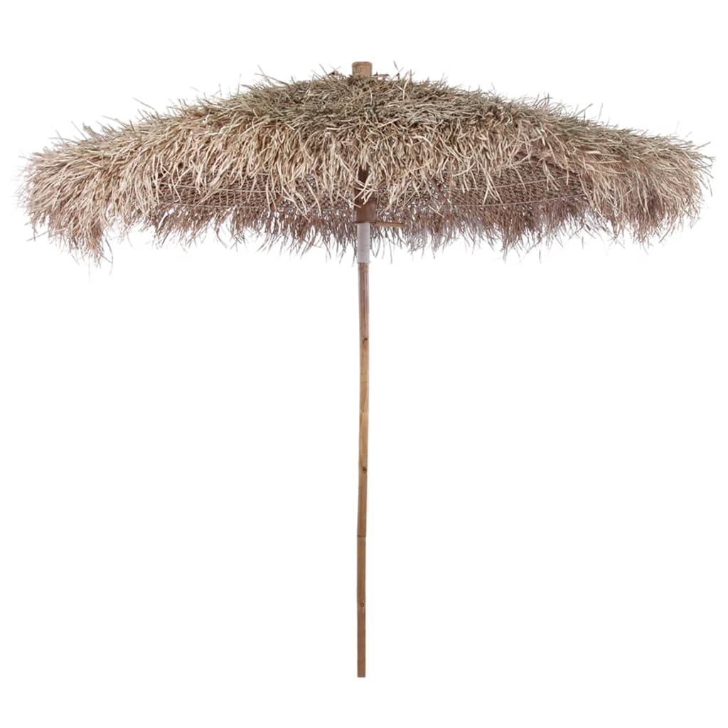 Parasol en bambou avec toit en feuille de bananier