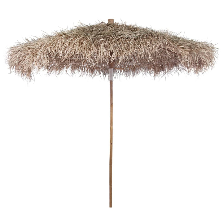Parasol en bambou avec toit en feuille de bananier