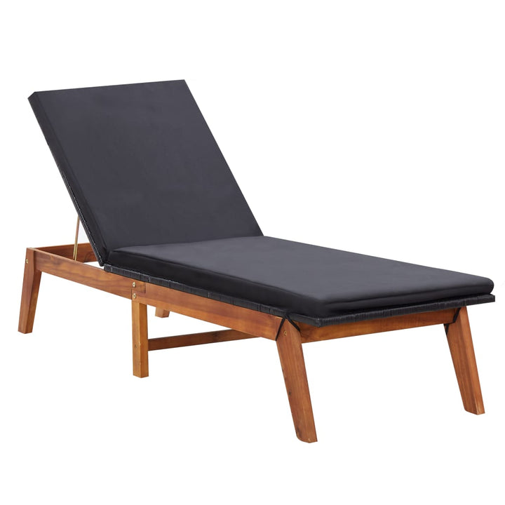 Chaise longue en résine et bois d&