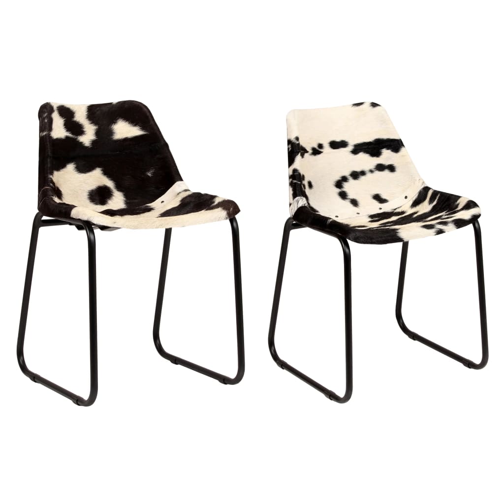 Chaises en cuir de chèvre (2 pcs)