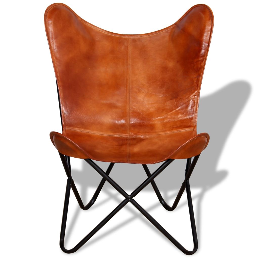 Fauteuil papillon en cuir