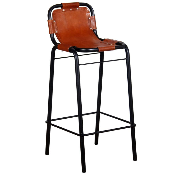 Tabourets de bar cuir (2 pcs)
