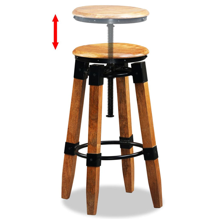 Tabourets en bois de manguier (2 pcs)