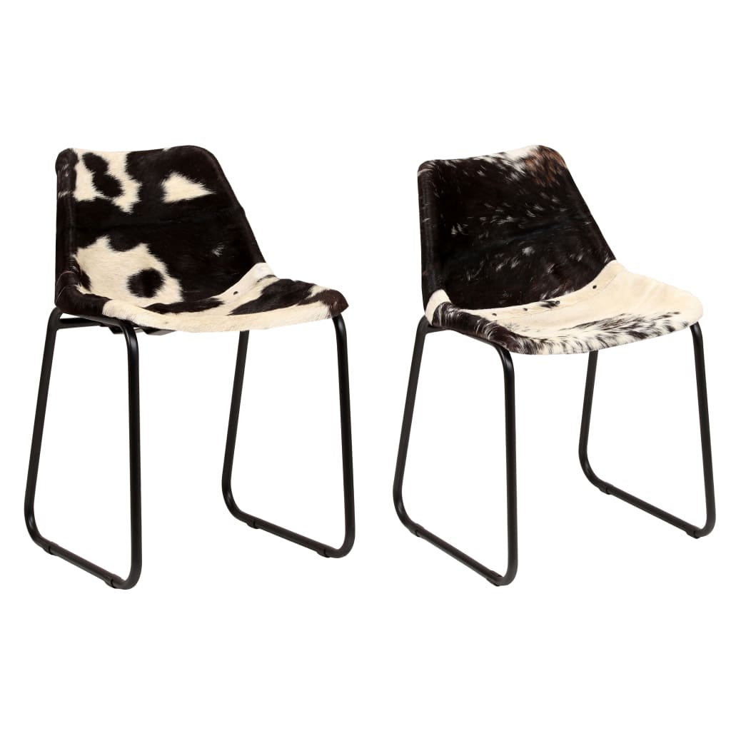 Chaises en cuir de chèvre (2 pcs)