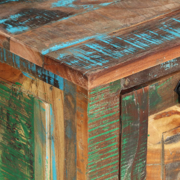 Banc de rangement à chaussures en bois de récupération