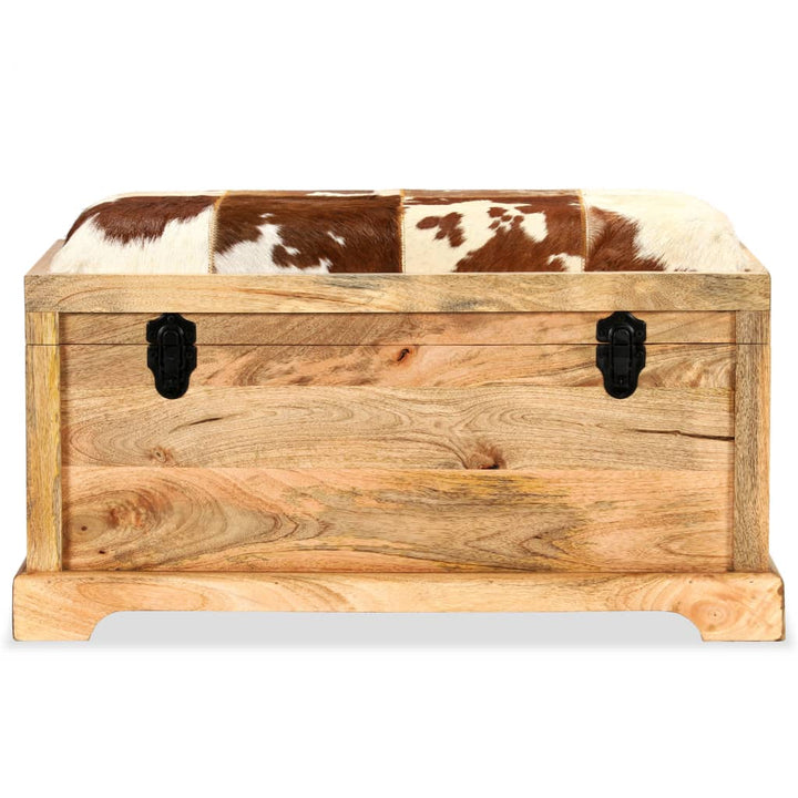 Banc de rangement en bois de manguier