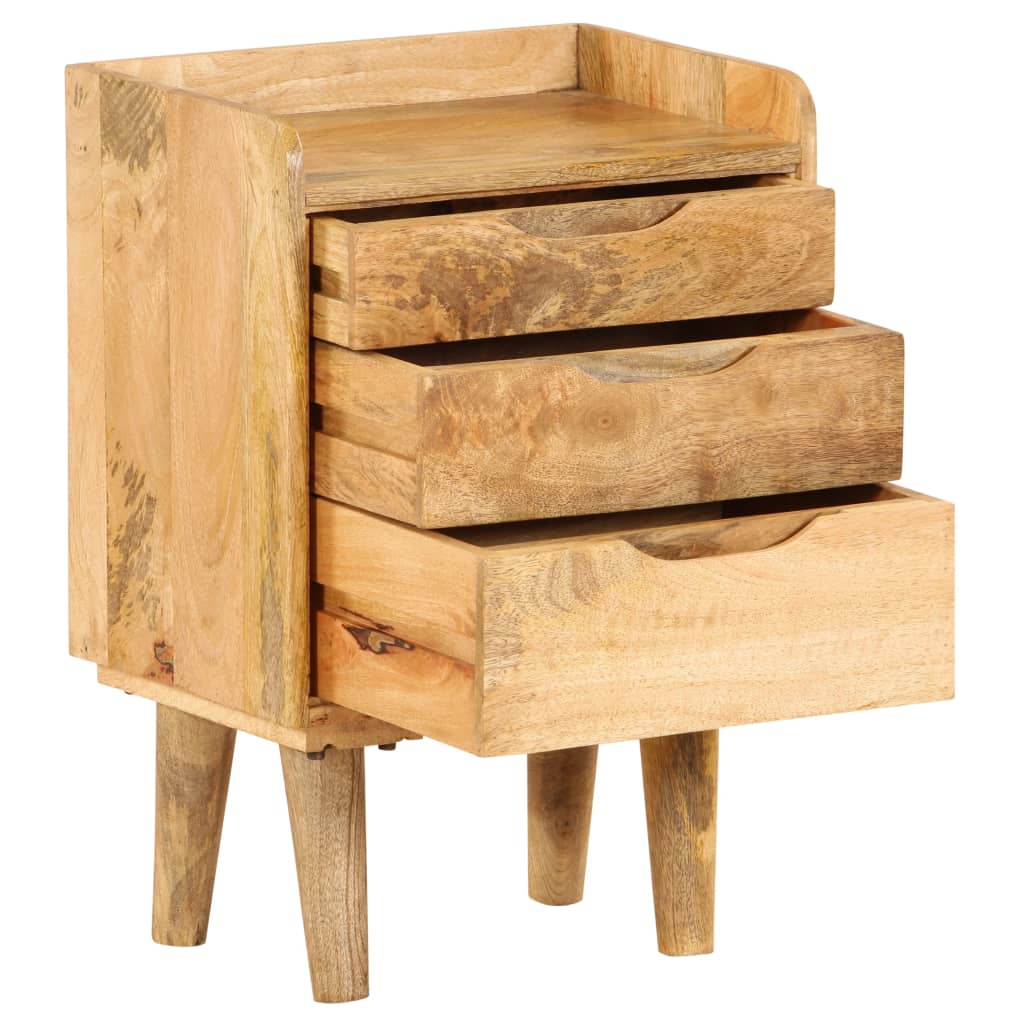 Table de chevet en bois de manguier massif