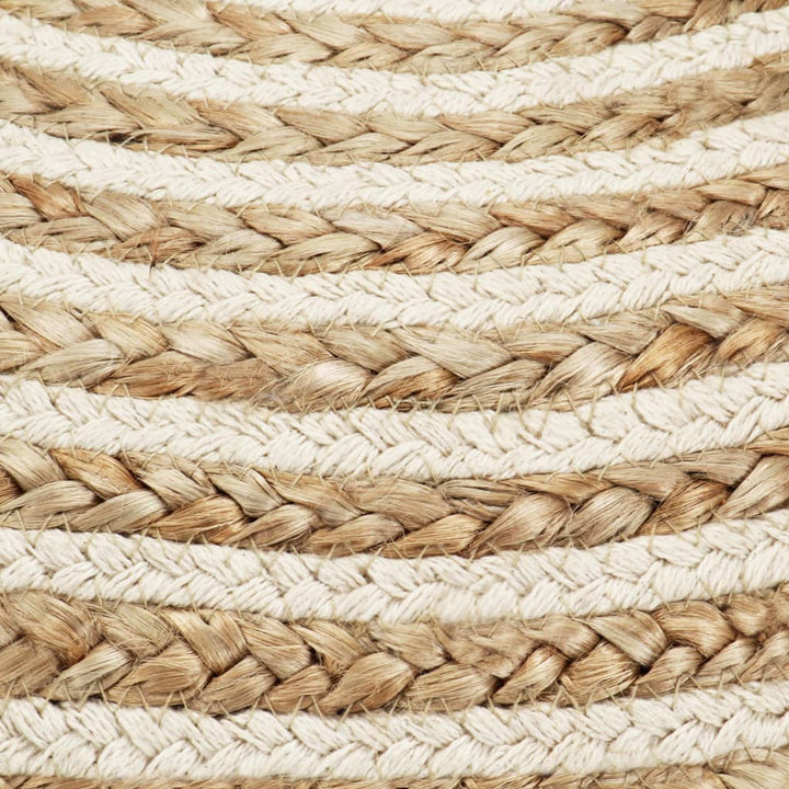 Pouf fait main en jute
