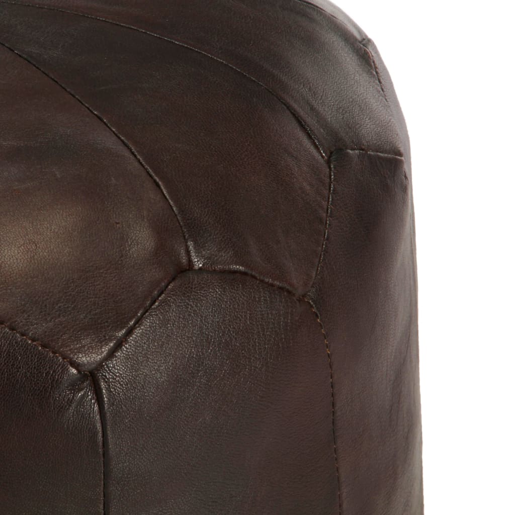 Pouf en cuir