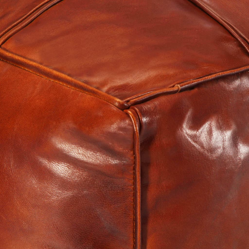 Pouf en cuir