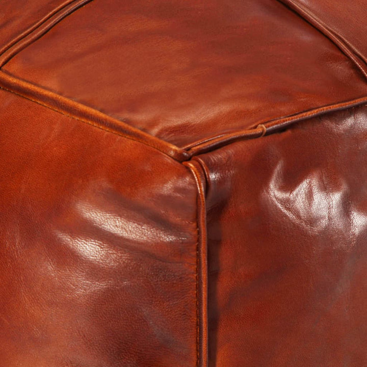 Pouf en cuir