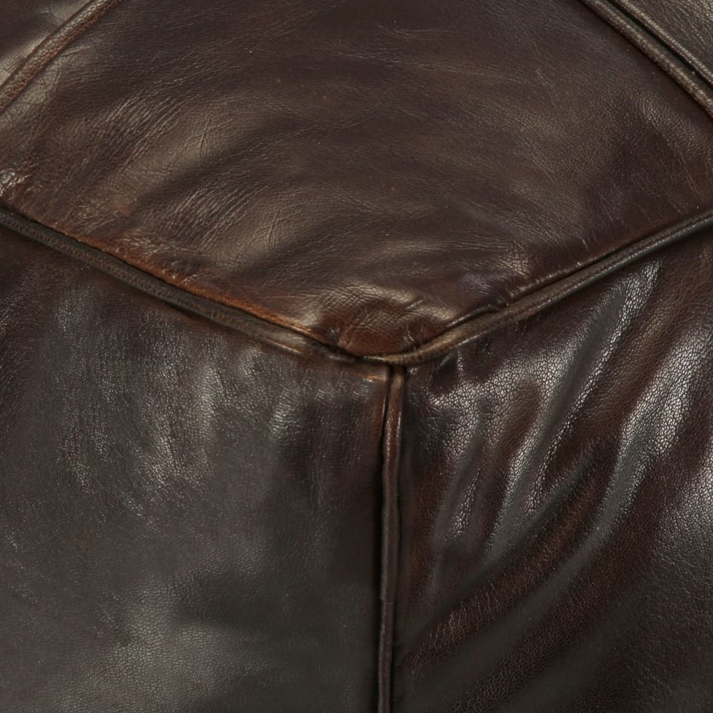 Pouf en cuir de chèvre
