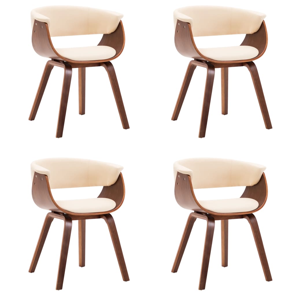 Chaise bois courbé et simili cuir