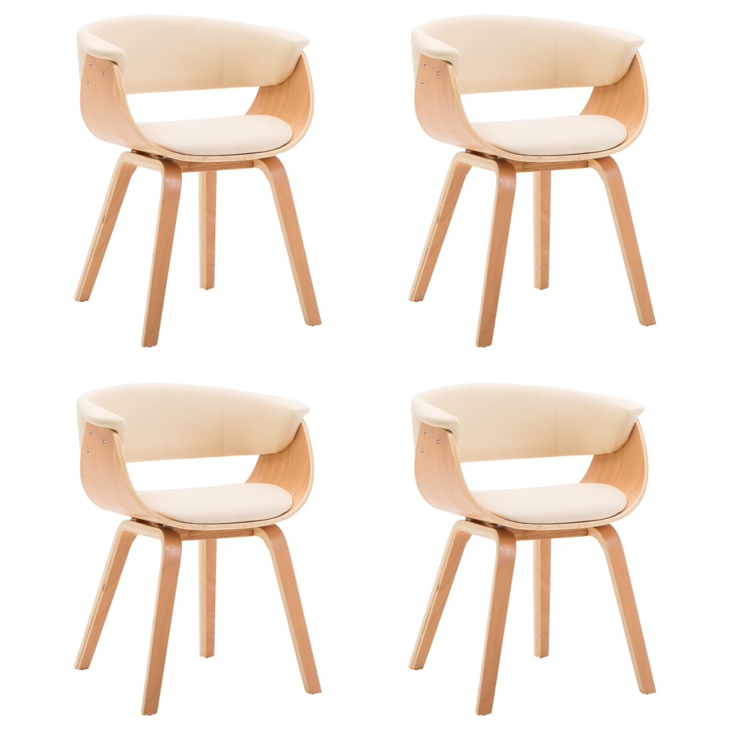 Chaises bois courbé et simili cuir